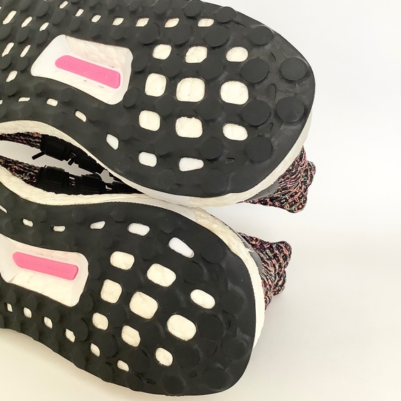 Womens 9/Mens 8 Adidas 4.0 Ultraboost DNA Black/Multicolor/White H 04851USED - Picture 8 of 10